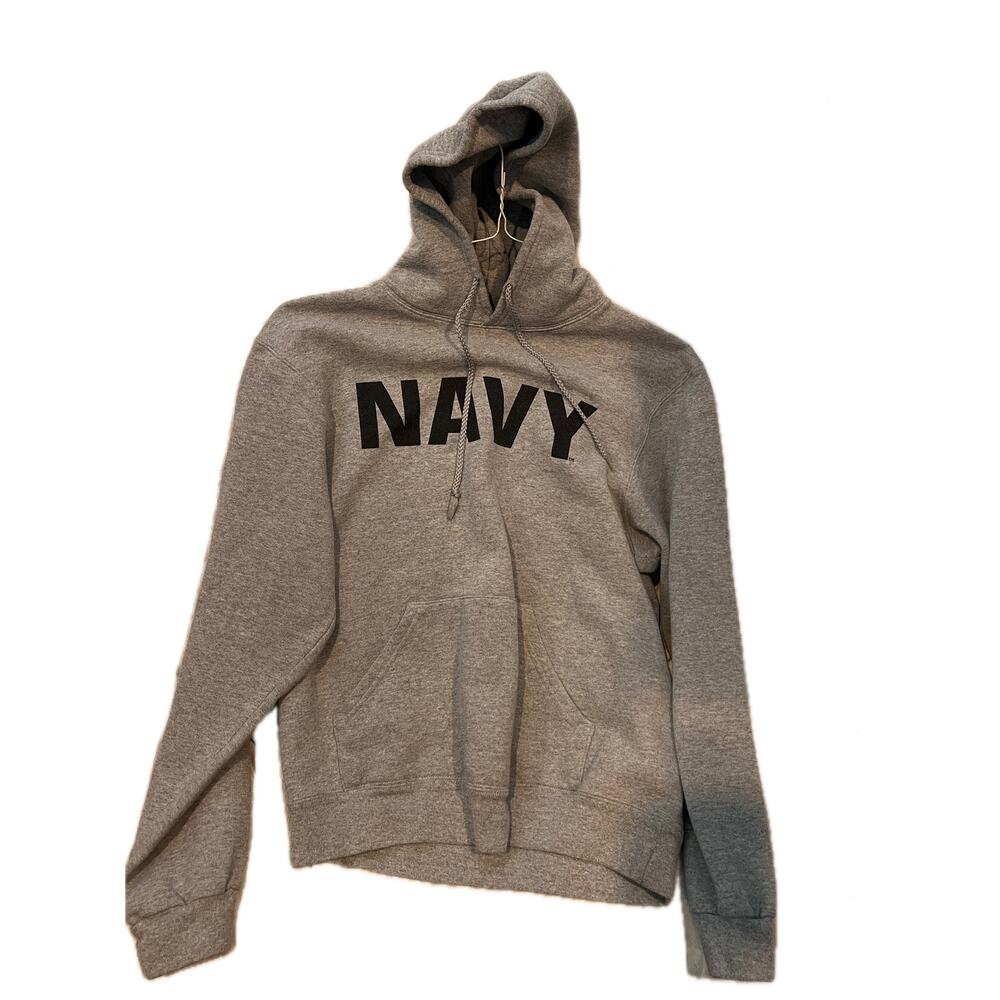 Soffe USA Navy Gray Pullover Hoodie Mens Medium